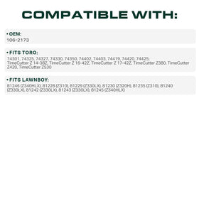 UDC Mower Belts aramid cord construction boosts durability during tough mowing tasks