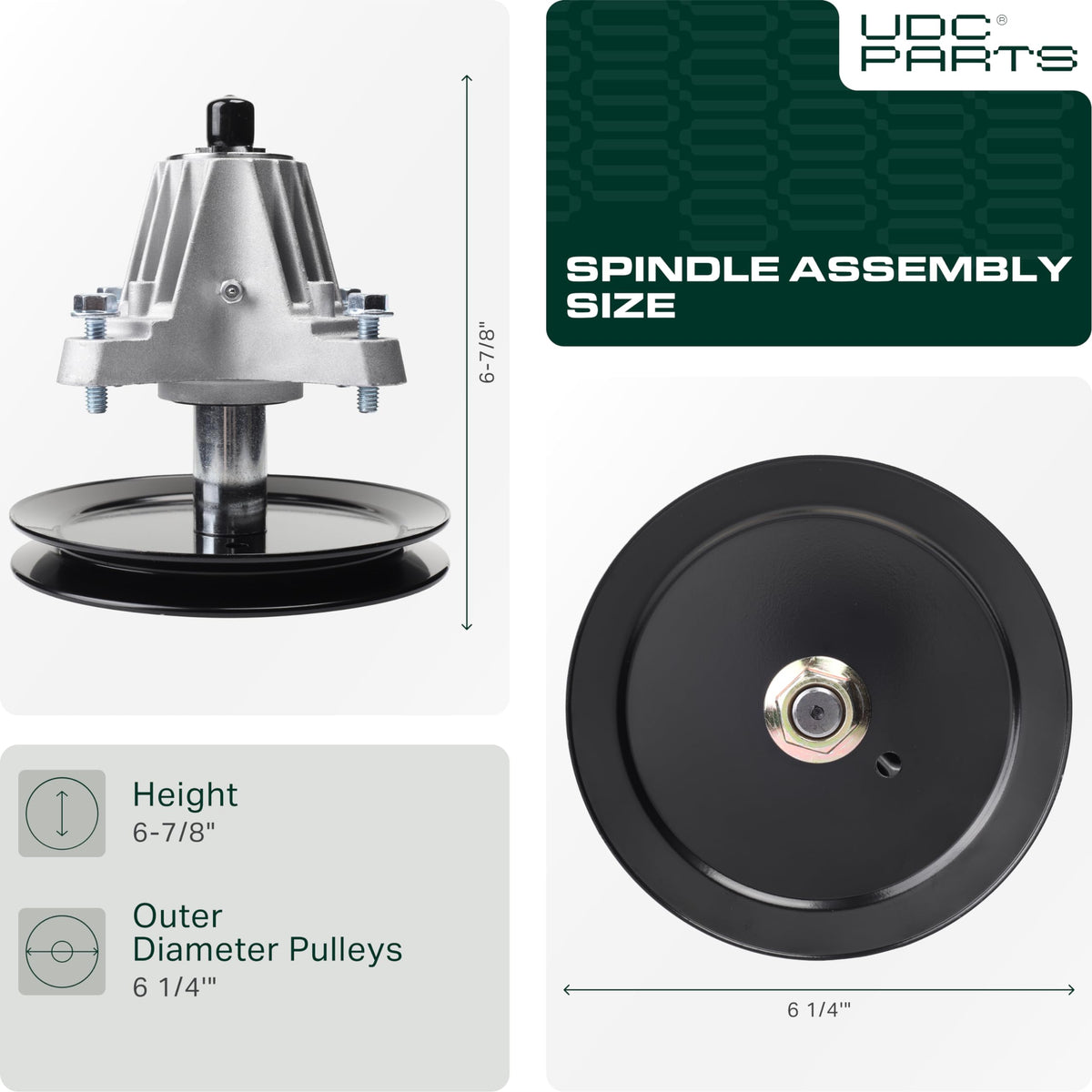 UDC Parts 46-Inch deck spindle bundle ready for simple installation