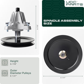 UDC Parts 46-Inch deck spindle bundle ready for simple installation