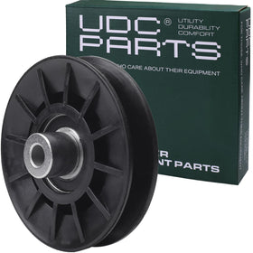 UDC Parts idler pulley packaging for quick replacement.