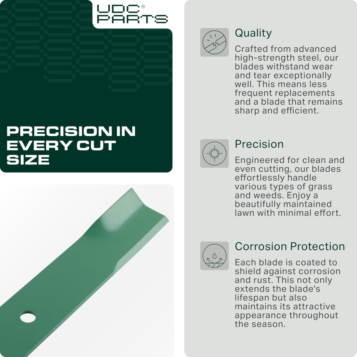 UDC Parts AM137327 high-strength steel construction for durability