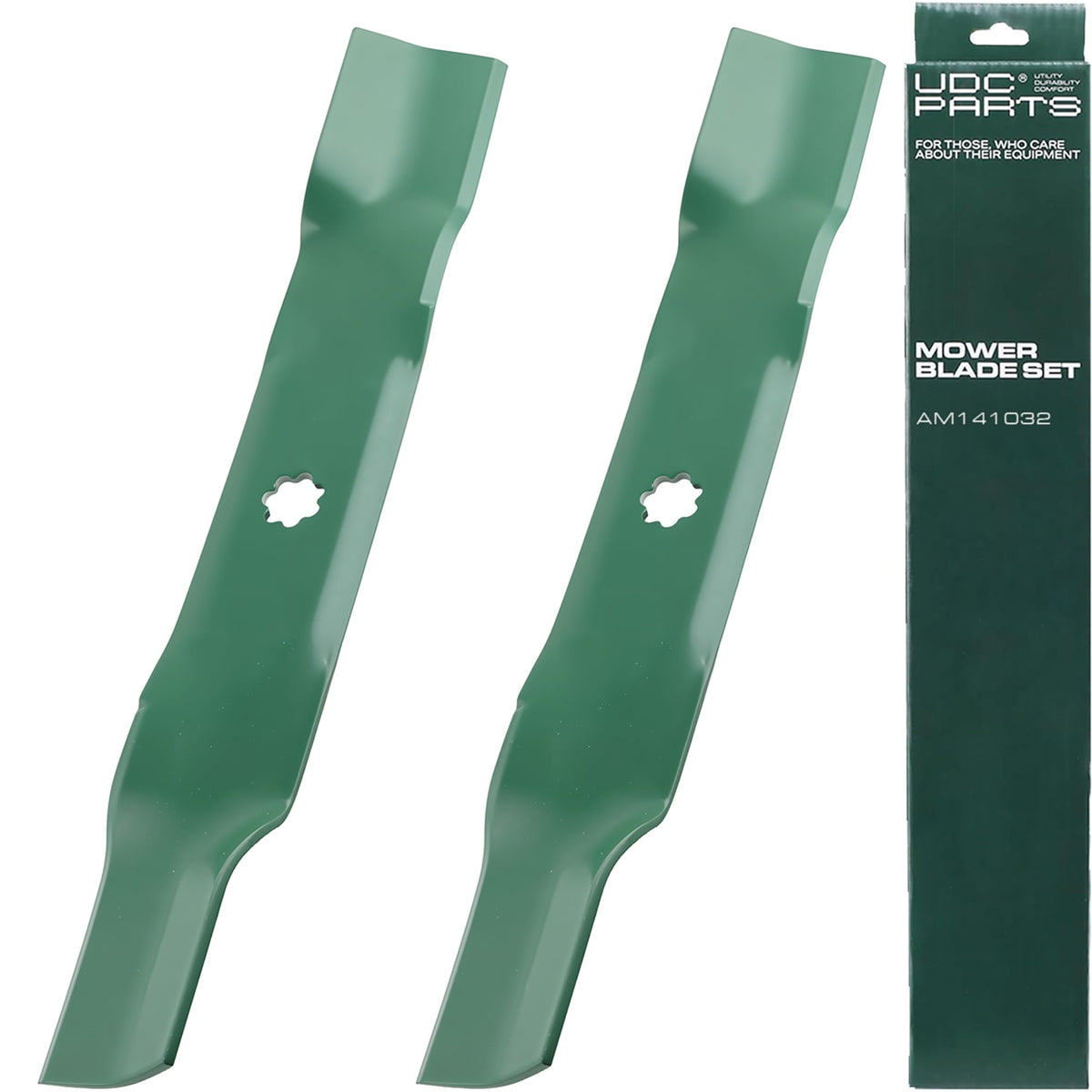 UDC Parts AM137327 side-discharge blade improves cutting efficiency for John Deere