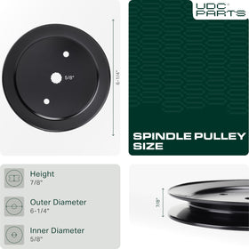 UDC Parts deck idler pulley 42-46 inch helps keep the drive belt aligned.