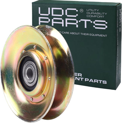 UDC Parts idler pulley replacement front view showing precise fit.