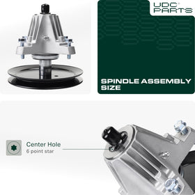 UDC Parts spindle compatible with Cub Cadet LT42 and LX42 decks