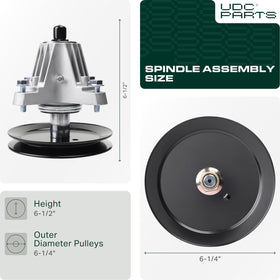 UDC Parts spindle kit close up with mounting bolts for easy install