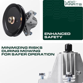 UDC Parts spindle designed for XT1-LT42 decks on Cub Cadet models