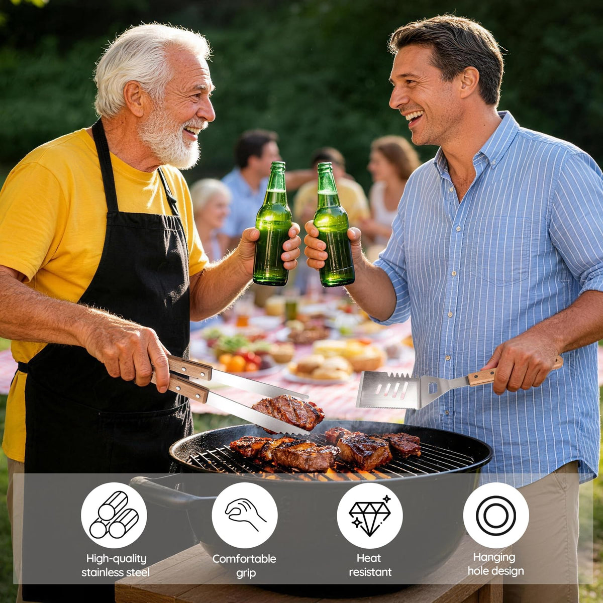 Udihch versatile kit suitable for backyard grilling, camping trips, and picnics.