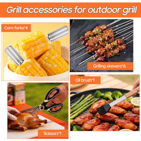 Udihch corn holders and skewers ideal for corn on the cob and kebabs.