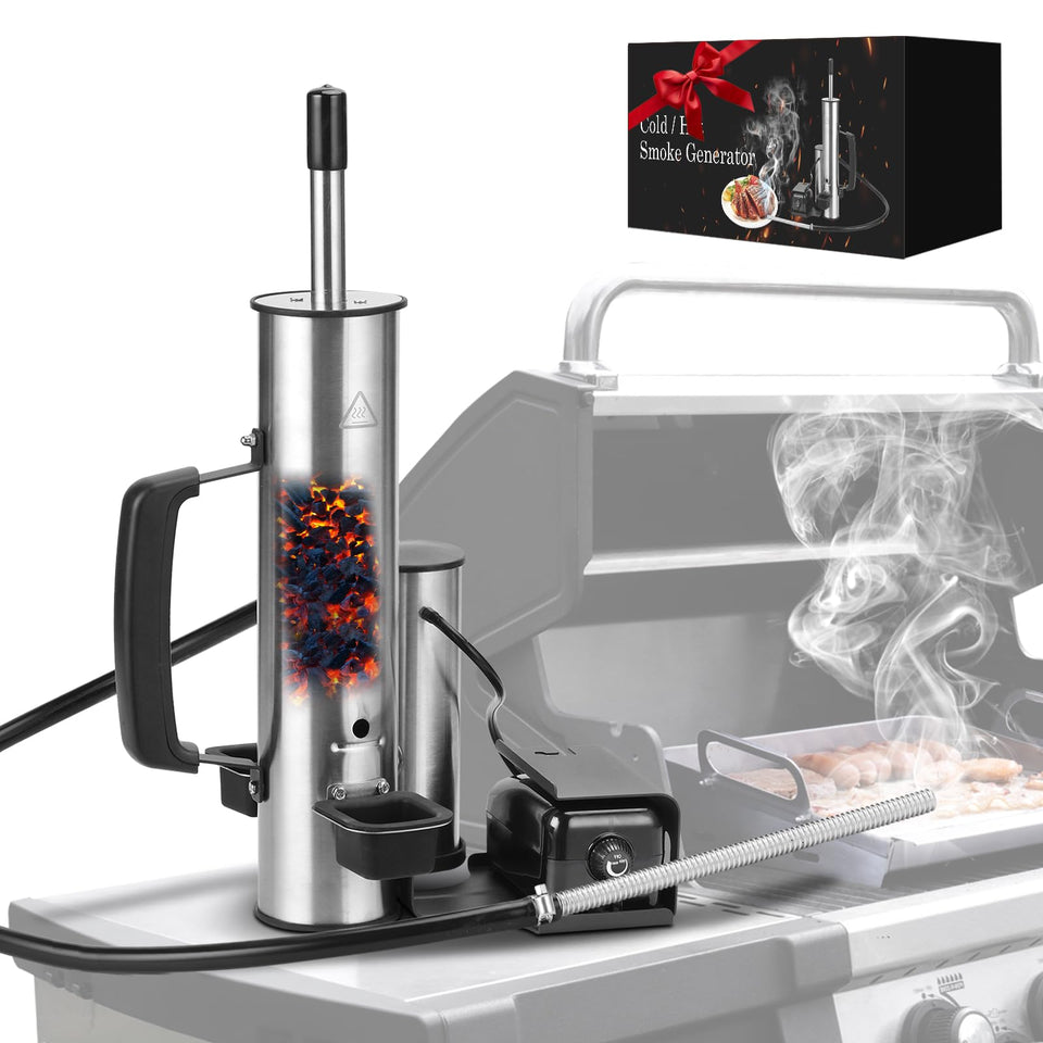 Ueiticsk electric smoker generator in compact design ideal for quick setup.
