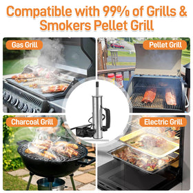 Ueiticsk quick setup via USB-C port for on-the-go grilling.