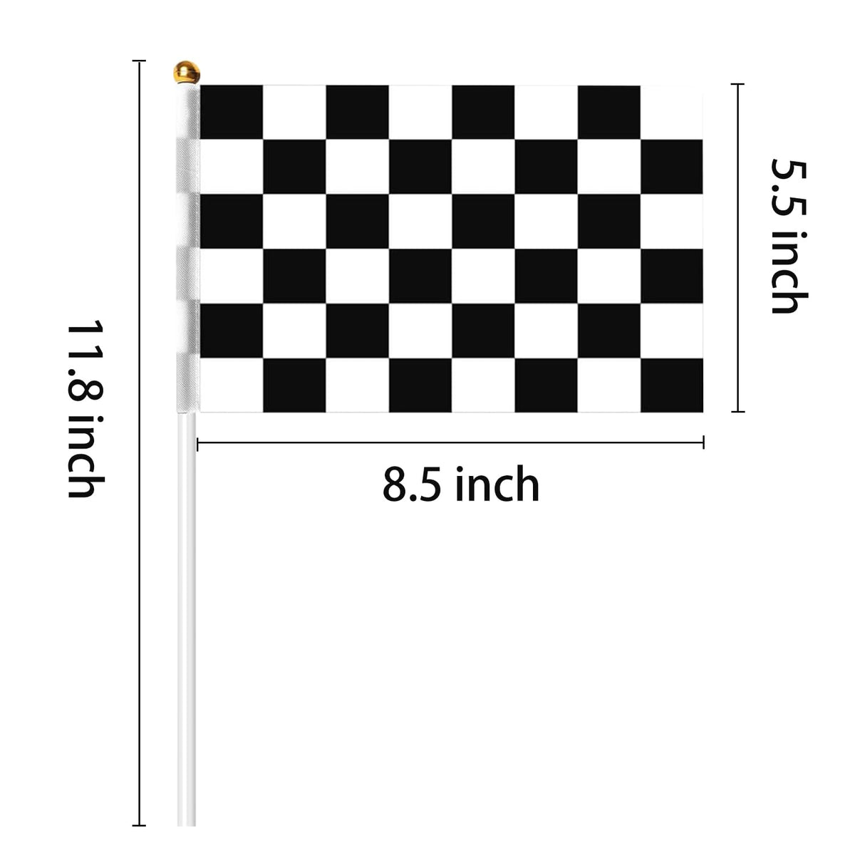 Uelfbaby double-sided printed flag visible from all angles