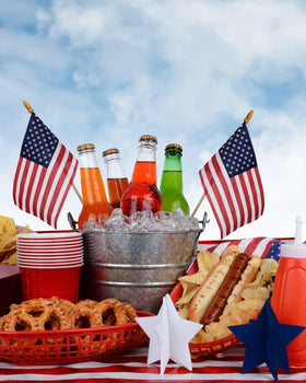 Uelfbaby flags with rounded spear tops are safe for kids' celebrations.