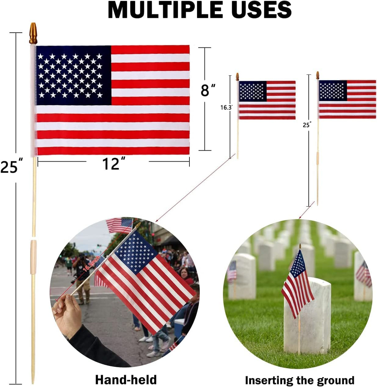 Uelfbaby tear-resistant polyester flag with full-color print.