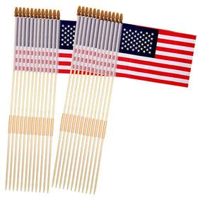 Uelfbaby US flag 8x12 on stick for parades and outdoor decor.