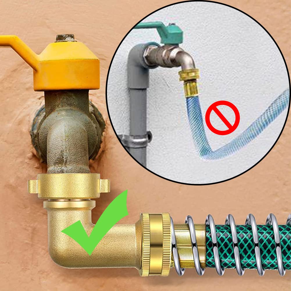 Uenede 5.5-inch coil-spring hose adapter protects against kinks and extends hose life.