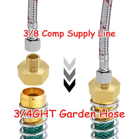 Uenede brass fitting resists corrosion for long lasting kitchen, bathroom, and garden connections.