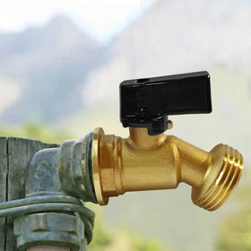 Uenede inlet connector 1/2in NPT to outlet 3/4in GHT secures compatible fittings.