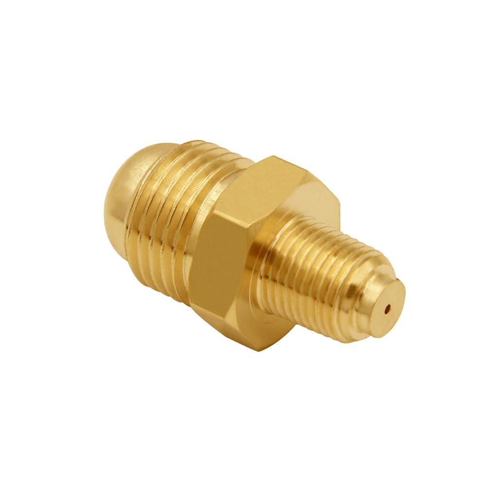 Uenede hex brass fittings close-up showing durable propane connections.