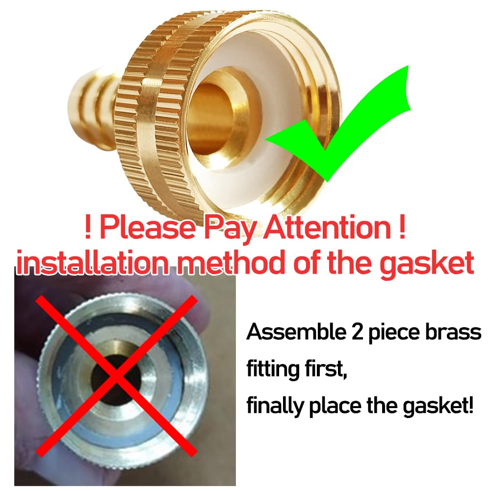 Uenede brass hose end splicer for quick repairs and easy connections