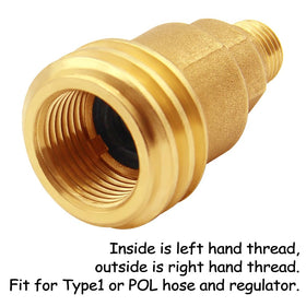 Uenede brass QCC1 adapter supports Type1 and POL hoses for versatility.