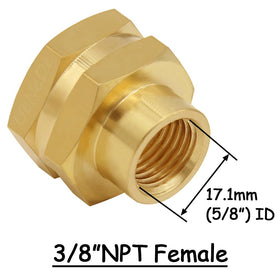 Uenede hex nipple reducer highlighting solid brass with deep threads for durable, secure plumbing joins.