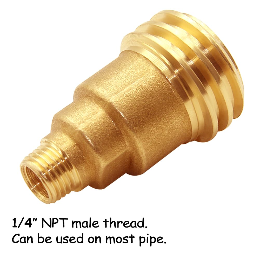 Uenede brass propane adapter installs quickly with no tools required.