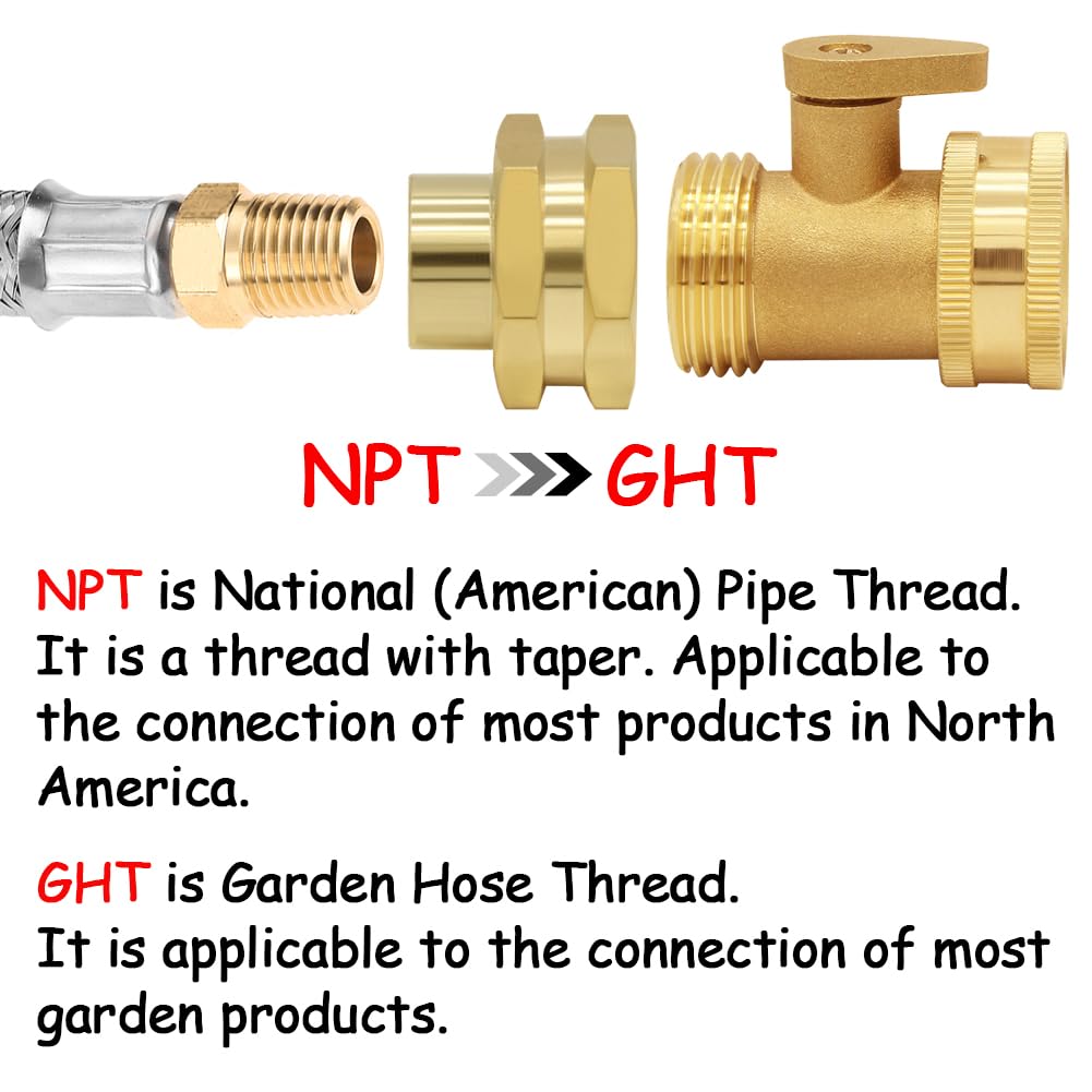 Uenede hex design nipple enabling easy tightening in tight spaces for garden or workshop use.