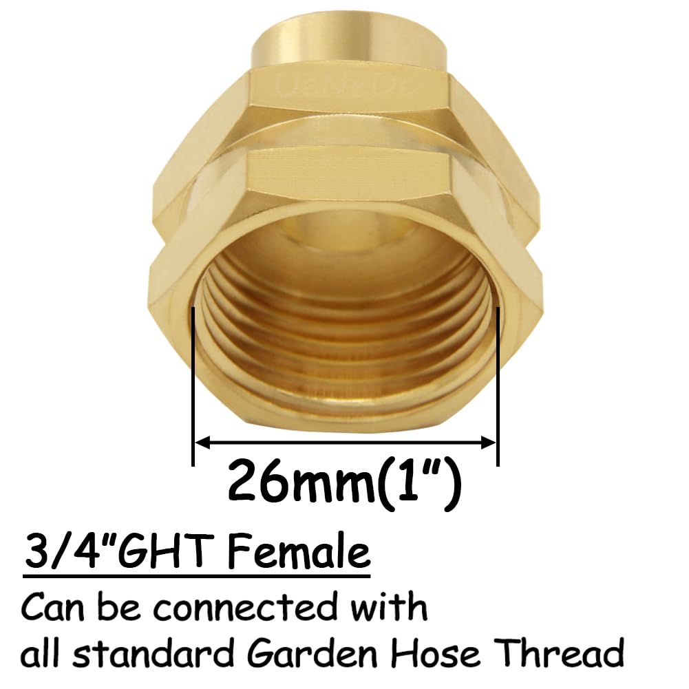 Uenede fittings suited for outdoor garden and plumbing applications with corrosion resistance.