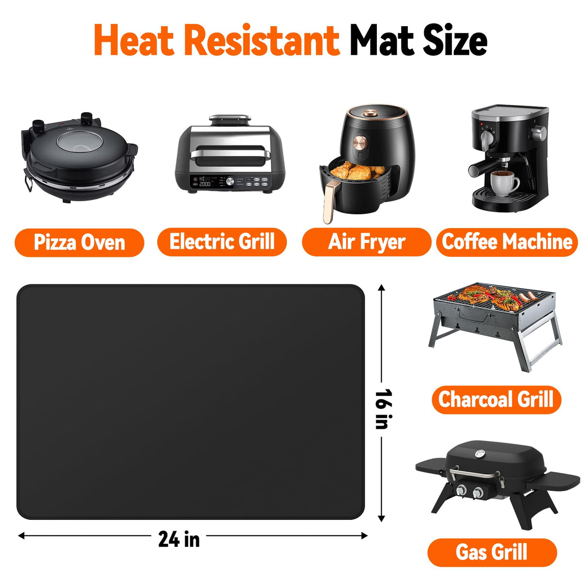 Uewpv waterproof and oilproof mat for easy outdoor cleanup.