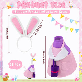 Ueyben fluffy tail detail on outdoor goose for a classic bunny look.