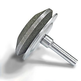 UF-SHARP diamond lawn blade sharpener with durable metal body for longevity.