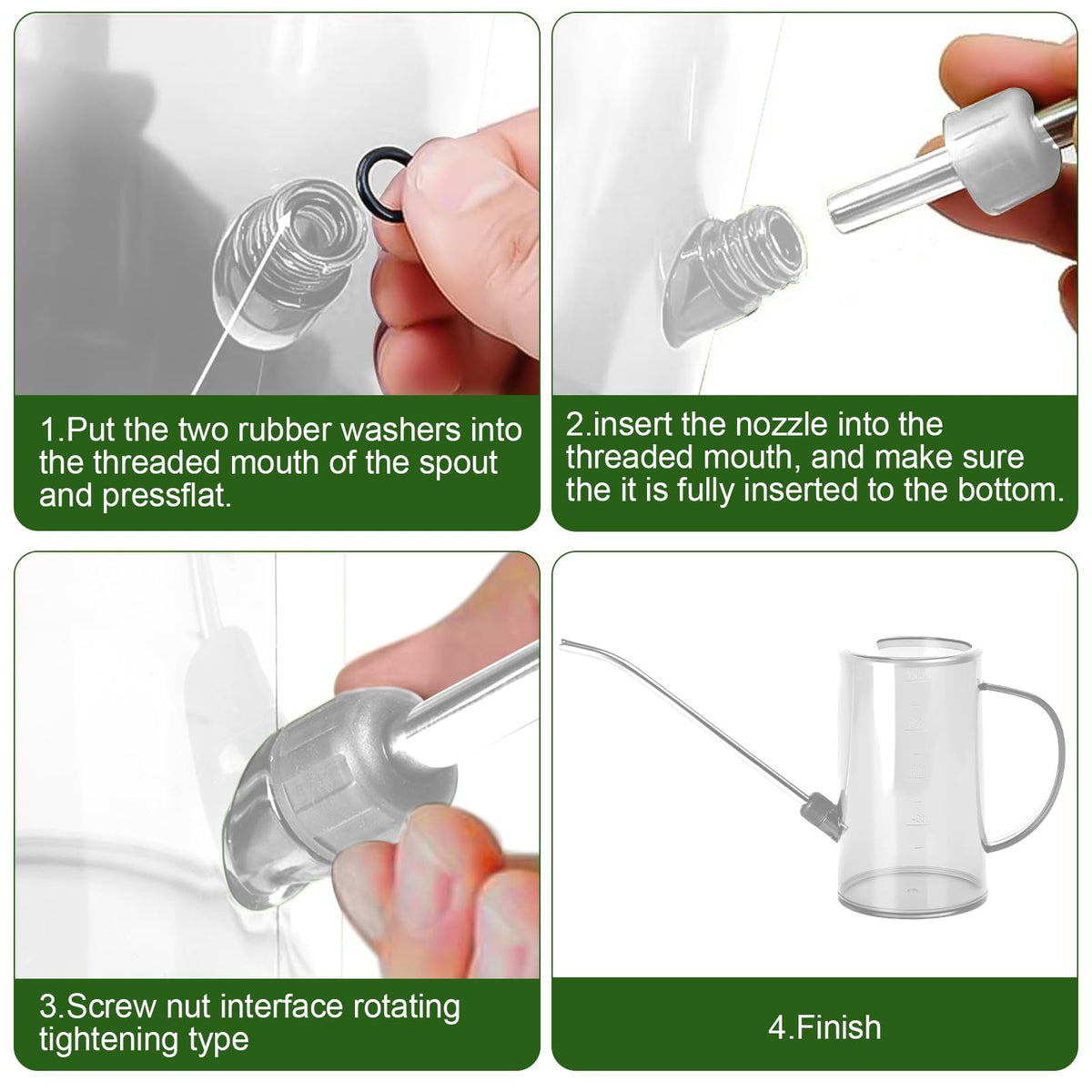 UFANME water can with built-in measure scale to prevent overwatering indoors