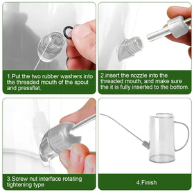 UFANME water can with built-in measure scale to prevent overwatering indoors