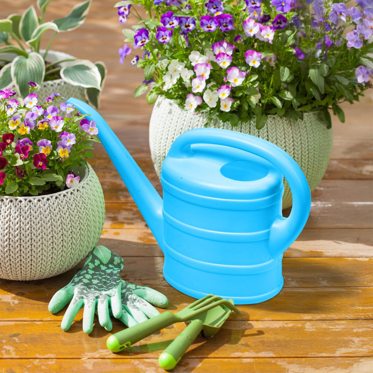 UFANME Watering Can with indoor plants setup highlights versatility