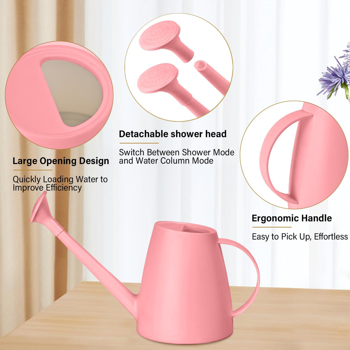 UFANME watering can made from durable plastic for outdoor use.