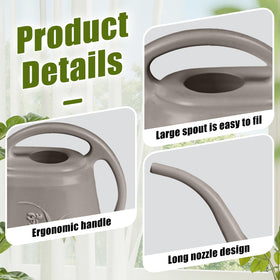 UFANME 1-gallon plastic watering can ideal for small to medium garden beds.