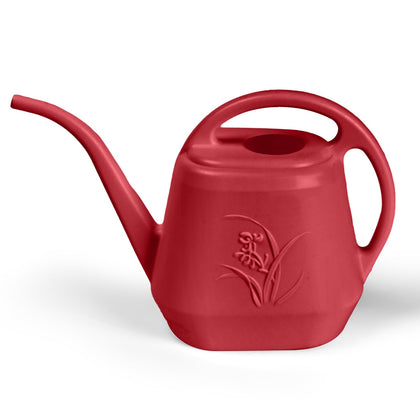 UFANME wine red half-gallon watering can with top handle for easy carrying.