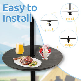 UFavo Home umbrella table tray towel rack feature beside seating