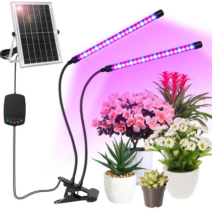 Ufelizor two-heads clip-on grow light for versatile indoor coverage.