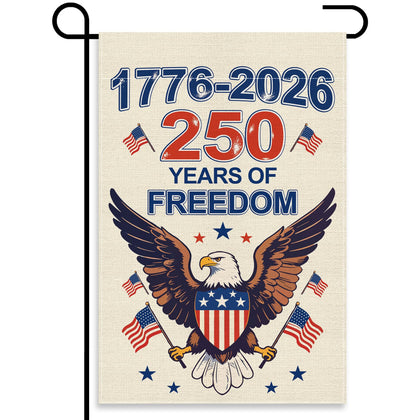 Uflashmi 250 anniversary flag front view with retro 1776-2026 design for outdoor décor.