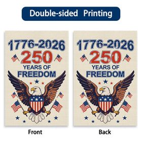 Uflashmi 250 anniversary flag close-up reveals burlap texture for lasting outdoor use.