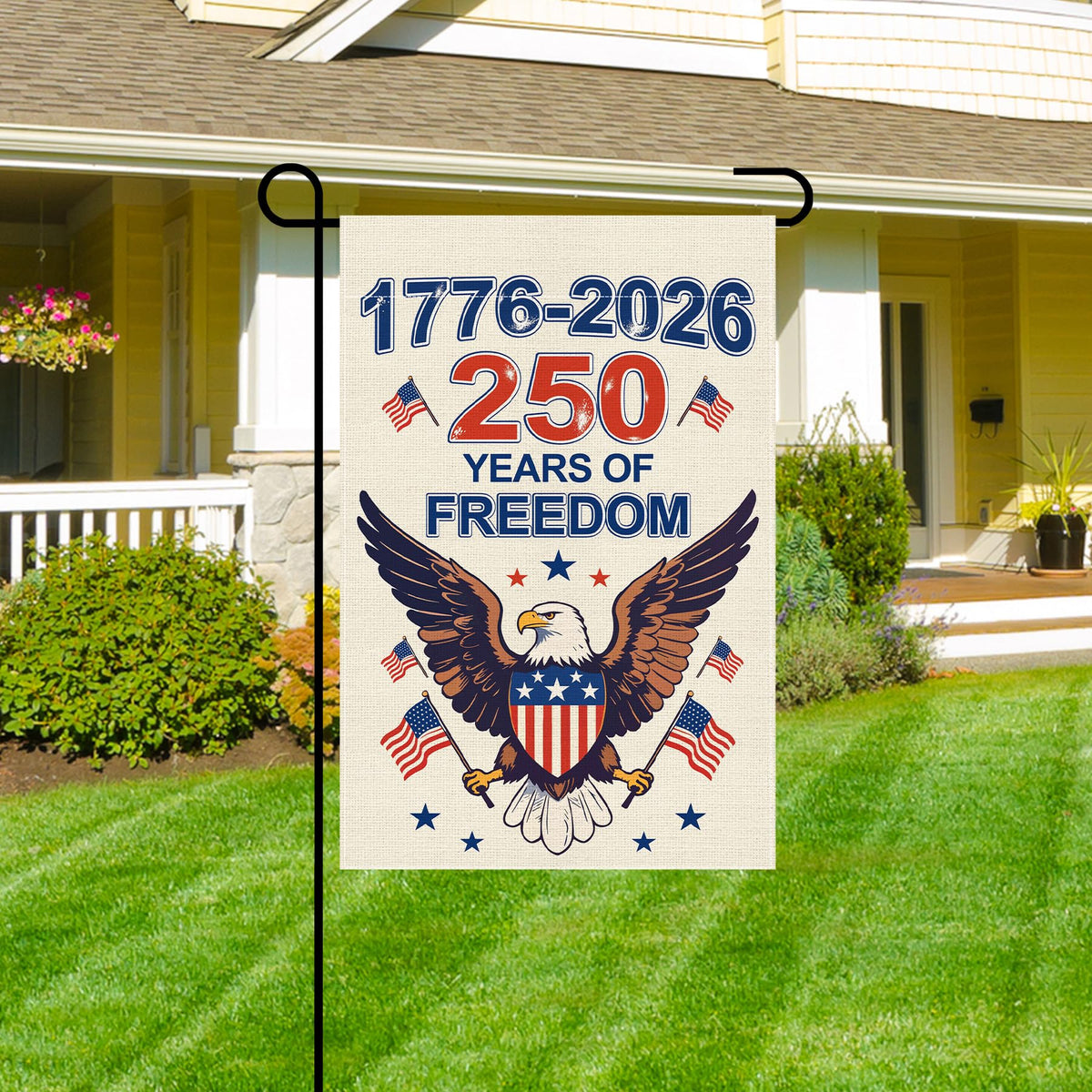 Uflashmi retro 1776-2026 design adds historic charm to outdoor spaces.