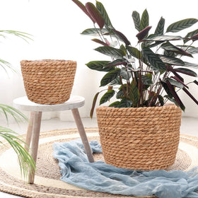 Ufrount Set of Four Seagrass Baskets for coordinated home decor.