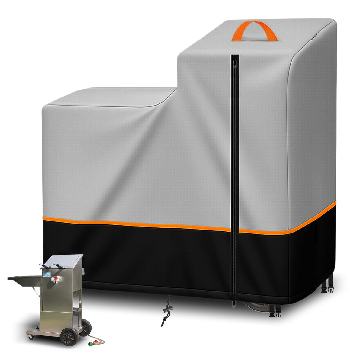 UGCPhyth deep fryer cover on a Bayou Classic 700-704 cart protects from dust and elements