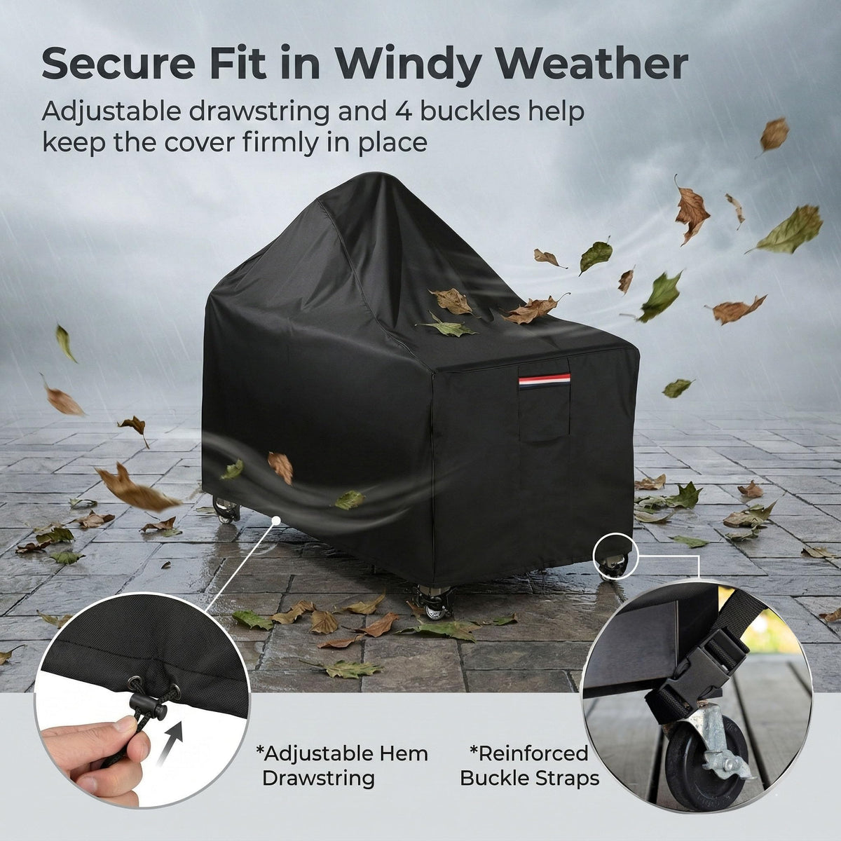 Side handles on the UGKUIH cover enable quick installation and removal.