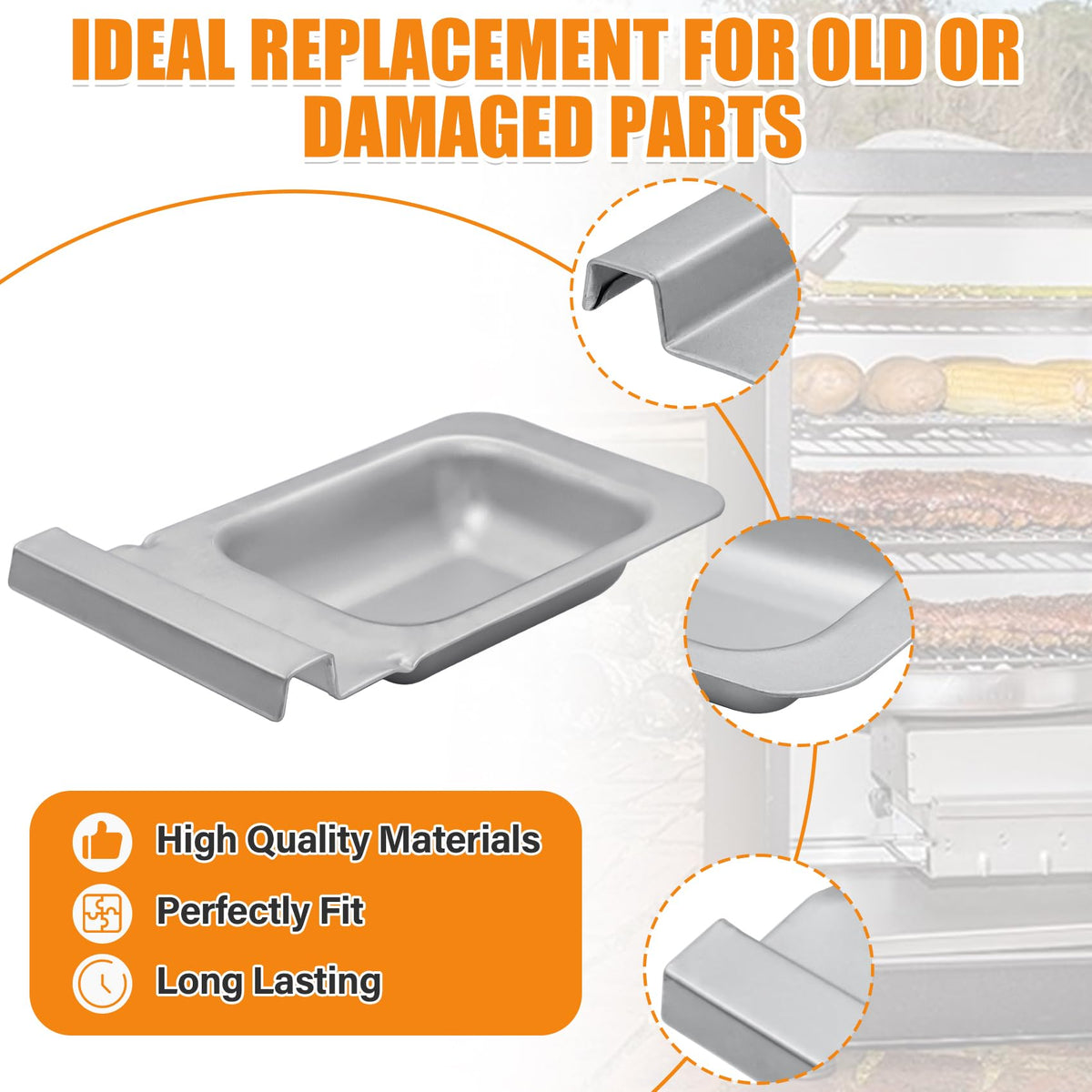 Compact 8x4.5 inch footprint fits inside smoker