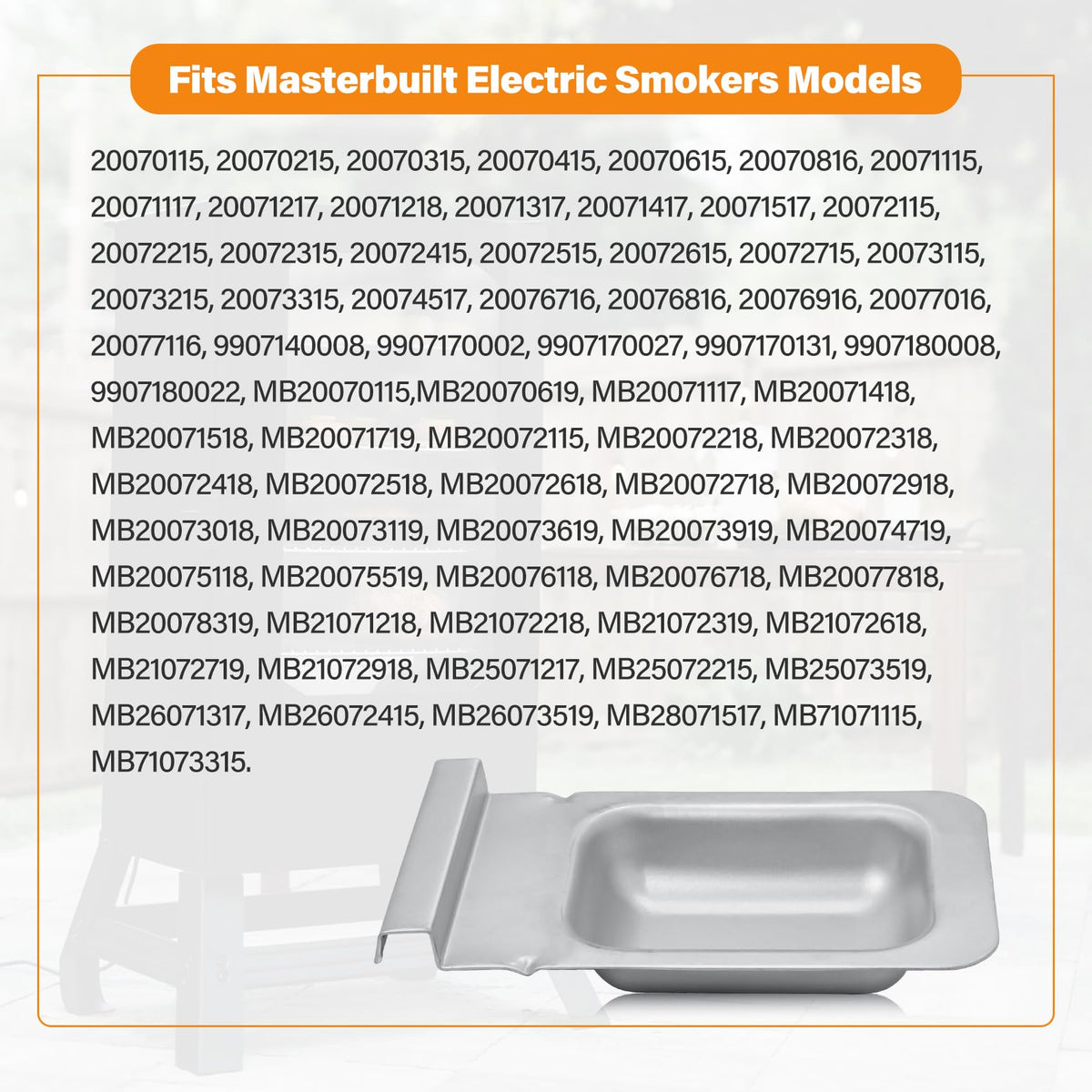 OEM-standard fit for seamless replacement in Masterbuilt smokers