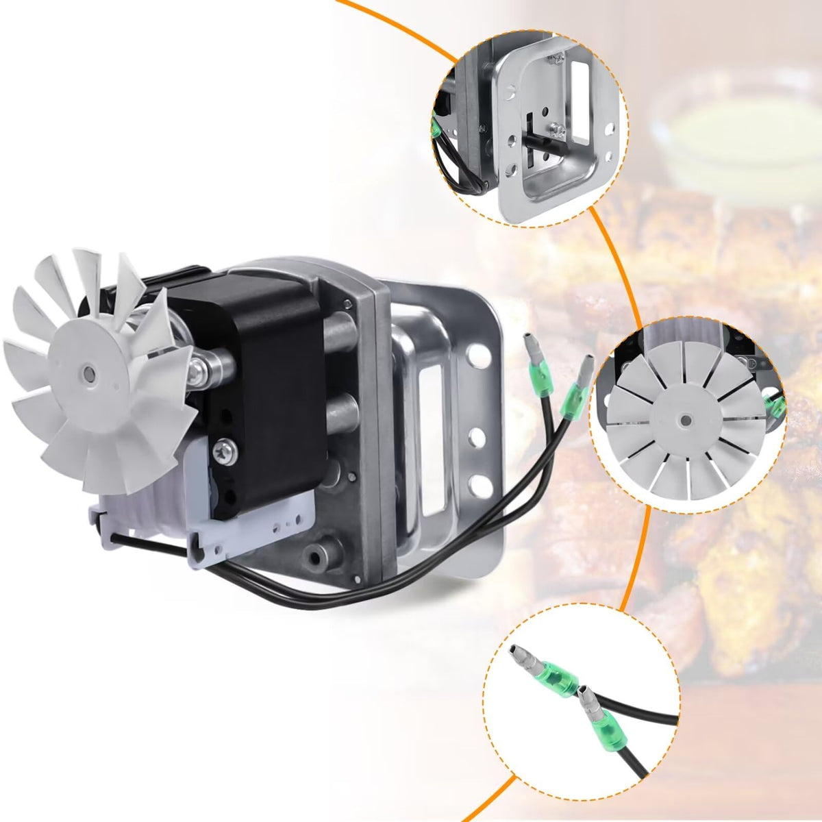 UHEGDRR 110V auger motor side view showing mounting bracket compatibility