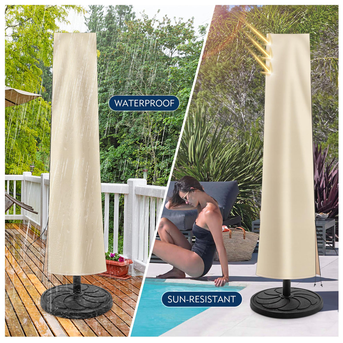 uHousDeco 420D Oxford fabric with UV coating resists sun fading.